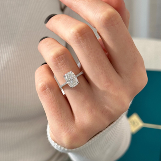 Round Halo, Pave & Split Shank Engagement Ring – 1.93 CT Lab Grown Diamond