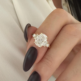 Round Halo, Pave & Split Shank Engagement Ring – 1.93 CT Lab Grown Diamond