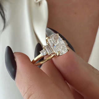 Round Halo, Pave & Split Shank Engagement Ring – 1.93 CT Lab Grown Diamond
