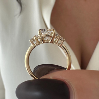 Round Halo, Pave & Split Shank Engagement Ring – 1.93 CT Lab Grown Diamond