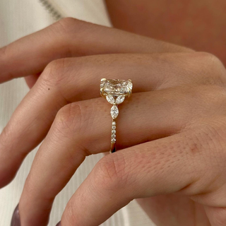 Round Halo, Pave & Split Shank Engagement Ring – 1.93 CT Lab Grown Diamond
