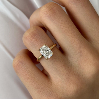 Round Halo, Pave & Split Shank Engagement Ring – 1.93 CT Lab Grown Diamond