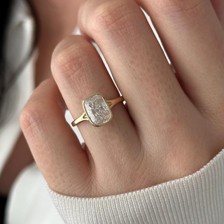 Round Halo, Pave & Split Shank Engagement Ring – 1.93 CT Lab Grown Diamond