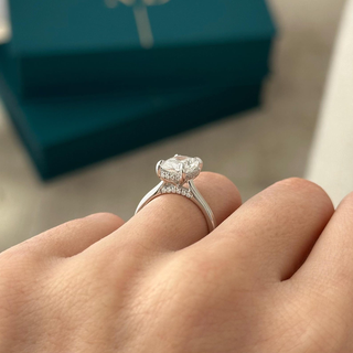 Round Halo, Pave & Split Shank Engagement Ring – 1.93 CT Lab Grown Diamond
