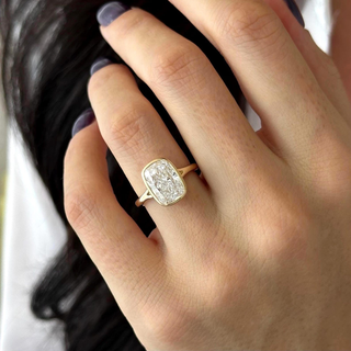 Round Halo, Pave & Split Shank Engagement Ring – 1.93 CT Lab Grown Diamond