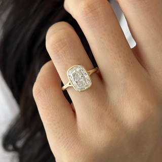 Round Halo, Pave & Split Shank Engagement Ring – 1.93 CT Lab Grown Diamond