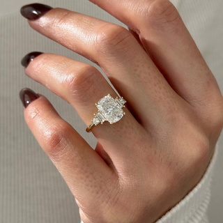 Round Halo, Pave & Split Shank Engagement Ring – 1.93 CT Lab Grown Diamond