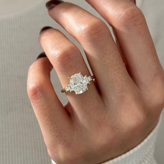 Round Halo, Pave & Split Shank Engagement Ring – 1.93 CT Lab Grown Diamond