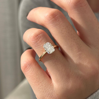 Round Halo, Pave & Split Shank Engagement Ring – 1.93 CT Lab Grown Diamond