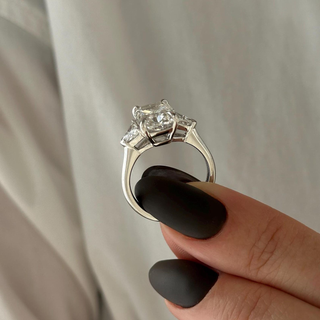 Round Halo, Pave & Split Shank Engagement Ring – 1.93 CT Lab Grown Diamond
