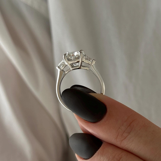 Round Halo, Pave & Split Shank Engagement Ring – 1.93 CT Lab Grown Diamond
