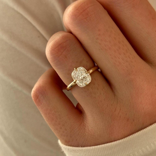 Round Halo, Pave & Split Shank Engagement Ring – 1.93 CT Lab Grown Diamond