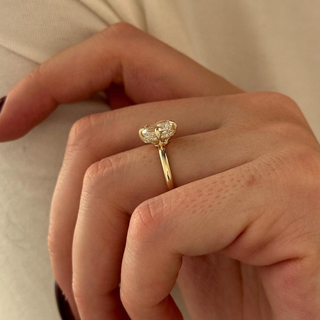 Round Halo, Pave & Split Shank Engagement Ring – 1.93 CT Lab Grown Diamond