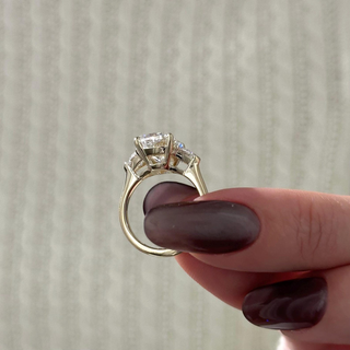 Round Halo, Pave & Split Shank Engagement Ring – 1.93 CT Lab Grown Diamond