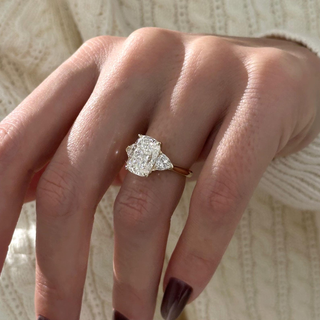 Round Halo, Pave & Split Shank Engagement Ring – 1.93 CT Lab Grown Diamond