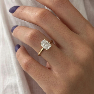 Round Halo, Pave & Split Shank Engagement Ring – 1.93 CT Lab Grown Diamond
