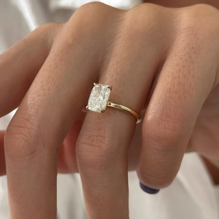Round Halo, Pave & Split Shank Engagement Ring – 1.93 CT Lab Grown Diamond