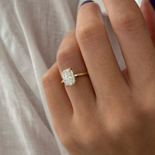 Round Halo, Pave & Split Shank Engagement Ring – 1.93 CT Lab Grown Diamond