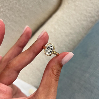 Round Halo, Pave & Split Shank Engagement Ring – 1.93 CT Lab Grown Diamond