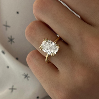 Round Halo, Pave & Split Shank Engagement Ring – 1.93 CT Lab Grown Diamond
