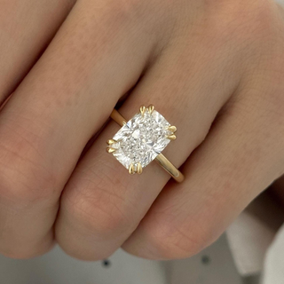 Round Halo, Pave & Split Shank Engagement Ring – 1.93 CT Lab Grown Diamond