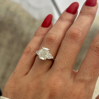 Round Halo, Pave & Split Shank Engagement Ring – 1.93 CT Lab Grown Diamond