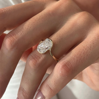 Round Halo, Pave & Split Shank Engagement Ring – 1.93 CT Lab Grown Diamond