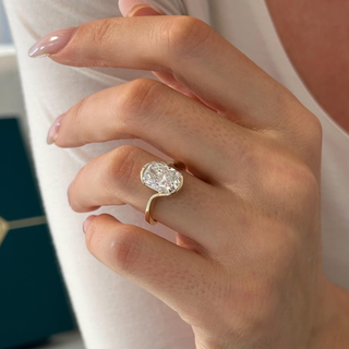 Round Halo, Pave & Split Shank Engagement Ring – 1.93 CT Lab Grown Diamond