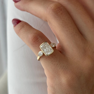 Round Halo, Pave & Split Shank Engagement Ring – 1.93 CT Lab Grown Diamond