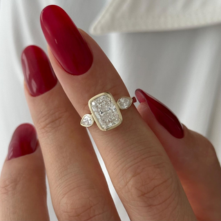 Round Halo, Pave & Split Shank Engagement Ring – 1.93 CT Lab Grown Diamond