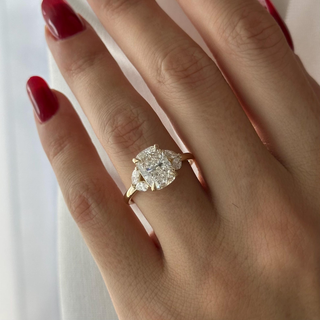 Round Halo, Pave & Split Shank Engagement Ring – 1.93 CT Lab Grown Diamond
