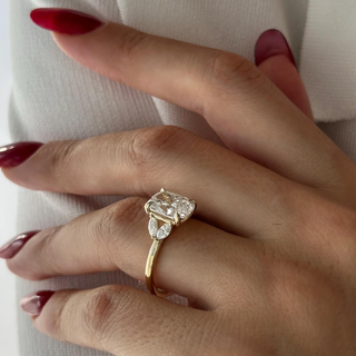 Round Halo, Pave & Split Shank Engagement Ring – 1.93 CT Lab Grown Diamond