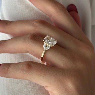 Round Halo, Pave & Split Shank Engagement Ring – 1.93 CT Lab Grown Diamond