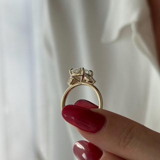 Round Halo, Pave & Split Shank Engagement Ring – 1.93 CT Lab Grown Diamond