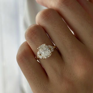 Round Halo, Pave & Split Shank Engagement Ring – 1.93 CT Lab Grown Diamond