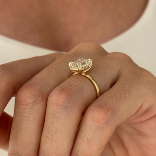 Round Halo, Pave & Split Shank Engagement Ring – 1.93 CT Lab Grown Diamond