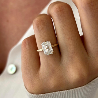 Round Halo, Pave & Split Shank Engagement Ring – 1.93 CT Lab Grown Diamond