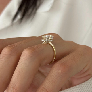Round Halo, Pave & Split Shank Engagement Ring – 1.93 CT Lab Grown Diamond