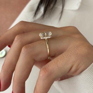 Round Halo, Pave & Split Shank Engagement Ring – 1.93 CT Lab Grown Diamond