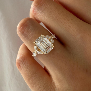 Round Halo, Pave & Split Shank Engagement Ring – 1.93 CT Lab Grown Diamond