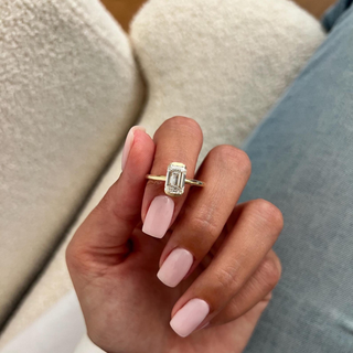 Round Halo, Pave & Split Shank Engagement Ring – 1.93 CT Lab Grown Diamond