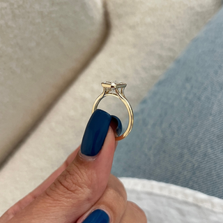 Round Halo, Pave & Split Shank Engagement Ring – 1.93 CT Lab Grown Diamond