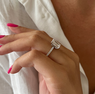 Round Halo, Pave & Split Shank Engagement Ring – 1.93 CT Lab Grown Diamond