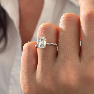 Round Halo, Pave & Split Shank Engagement Ring – 1.93 CT Lab Grown Diamond