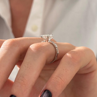 Round Halo, Pave & Split Shank Engagement Ring – 1.93 CT Lab Grown Diamond