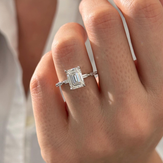 Round Halo, Pave & Split Shank Engagement Ring – 1.93 CT Lab Grown Diamond