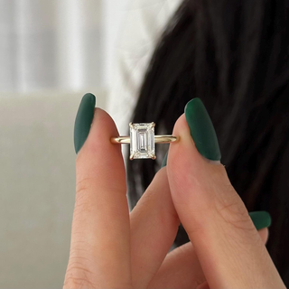 Round Halo, Pave & Split Shank Engagement Ring – 1.93 CT Lab Grown Diamond