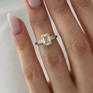 Round Halo, Pave & Split Shank Engagement Ring – 1.93 CT Lab Grown Diamond