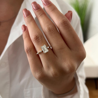 Round Halo, Pave & Split Shank Engagement Ring – 1.93 CT Lab Grown Diamond