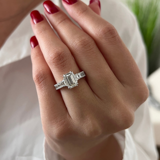 Round Halo, Pave & Split Shank Engagement Ring – 1.93 CT Lab Grown Diamond